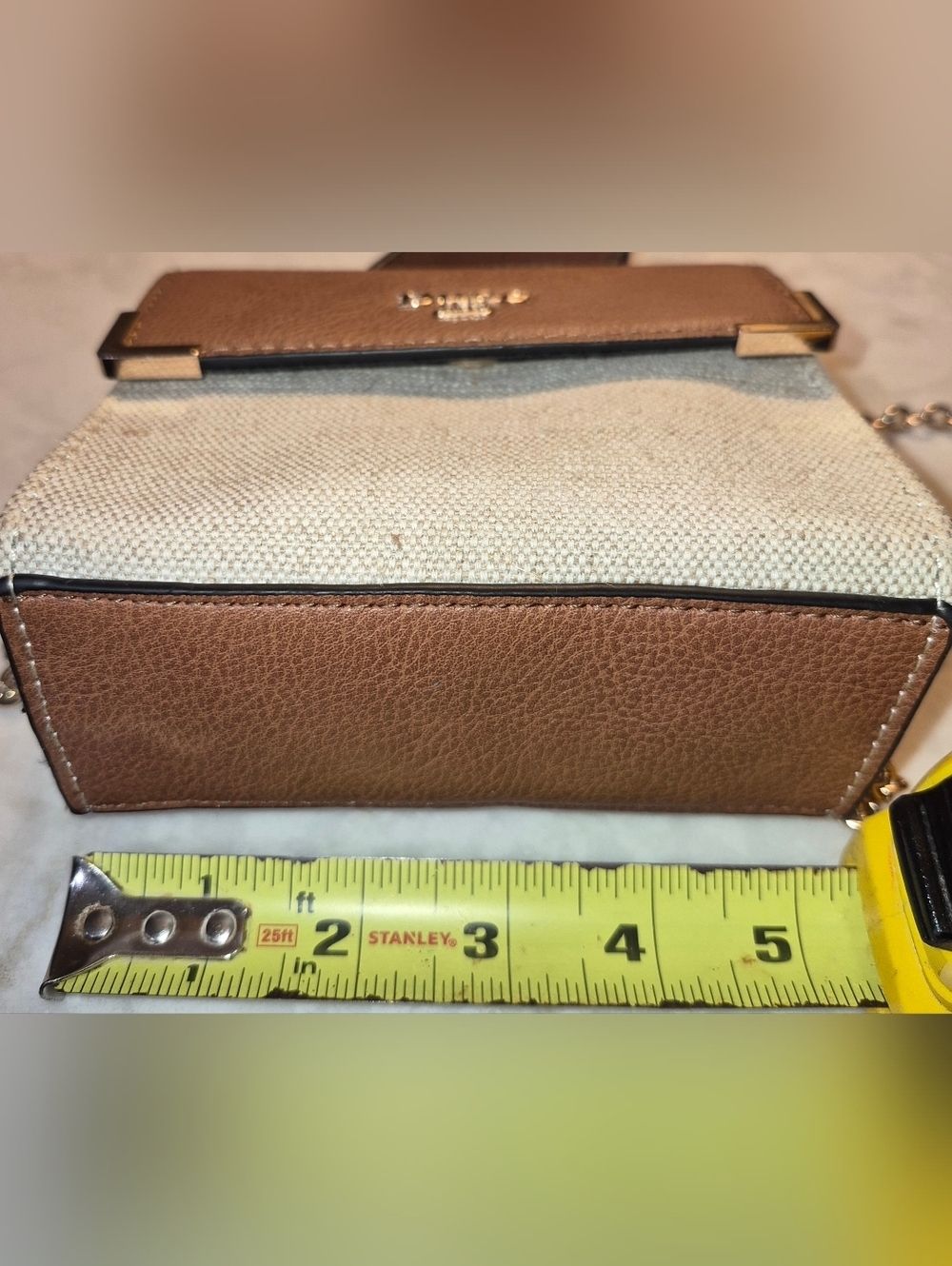 Dune London Classic style with a modern twist, Tan & Brown W/ Gold Accents - Picture 5 of 6